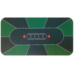 Tapis De Poker "SPADE" - Rectangulaire - 180 X 90 Cm - 10 Places - Néoprène / Feutrine
