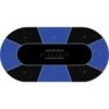 Tapis De Poker "TEXAS HOLDEM BLEU" - Ovale - 3 Tailles - 8/10 Joueurs - Jersey Néoprène