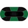 Tapis De Poker "TEXAS HOLDEM VERT" - Ovale - 3 Tailles - 8/10 Joueurs - Jersey Néoprène
