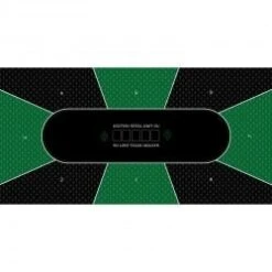 Tapis De Poker "TEXAS HOLDEM VERT" - Rectangulaire - 3 Tailles - 8/10 Joueurs - Jersey Néoprène