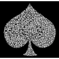 Tapis De Poker "TYPO SPADE" - Rectangulaire - 3 Tailles - 0/8/10 Places - Jersey Néoprène -Cartes Production tapis de poker typo spade rectangulaire 180 x 90 cm 0810 places jersey neoprene 4