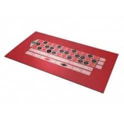 Tapis De "ROULETTE ANGLAISE ROUGE" - 130 X 80 Cm - Rectangulaire - Jersey Néoprène -Cartes Production tapis de roulette anglaise rouge 130 x 80 cm rectangulaire jersey neoprene 1