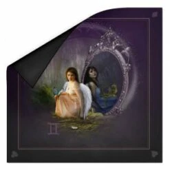Tapis De Cartomancie "ASTRO GÉMEAUX" - Jersey Néoprène - Carré - 80 X 80 Cm -Cartes Production tapis de taromancie astro gemeaux jersey neoprene carre 80 x 80 cm 2