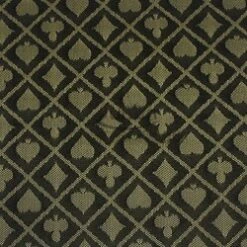 Tissu Pour Table De Poker "SUITED BLACK & GOLD"– Glisse Parfaite – Très Résistant – En Polyester